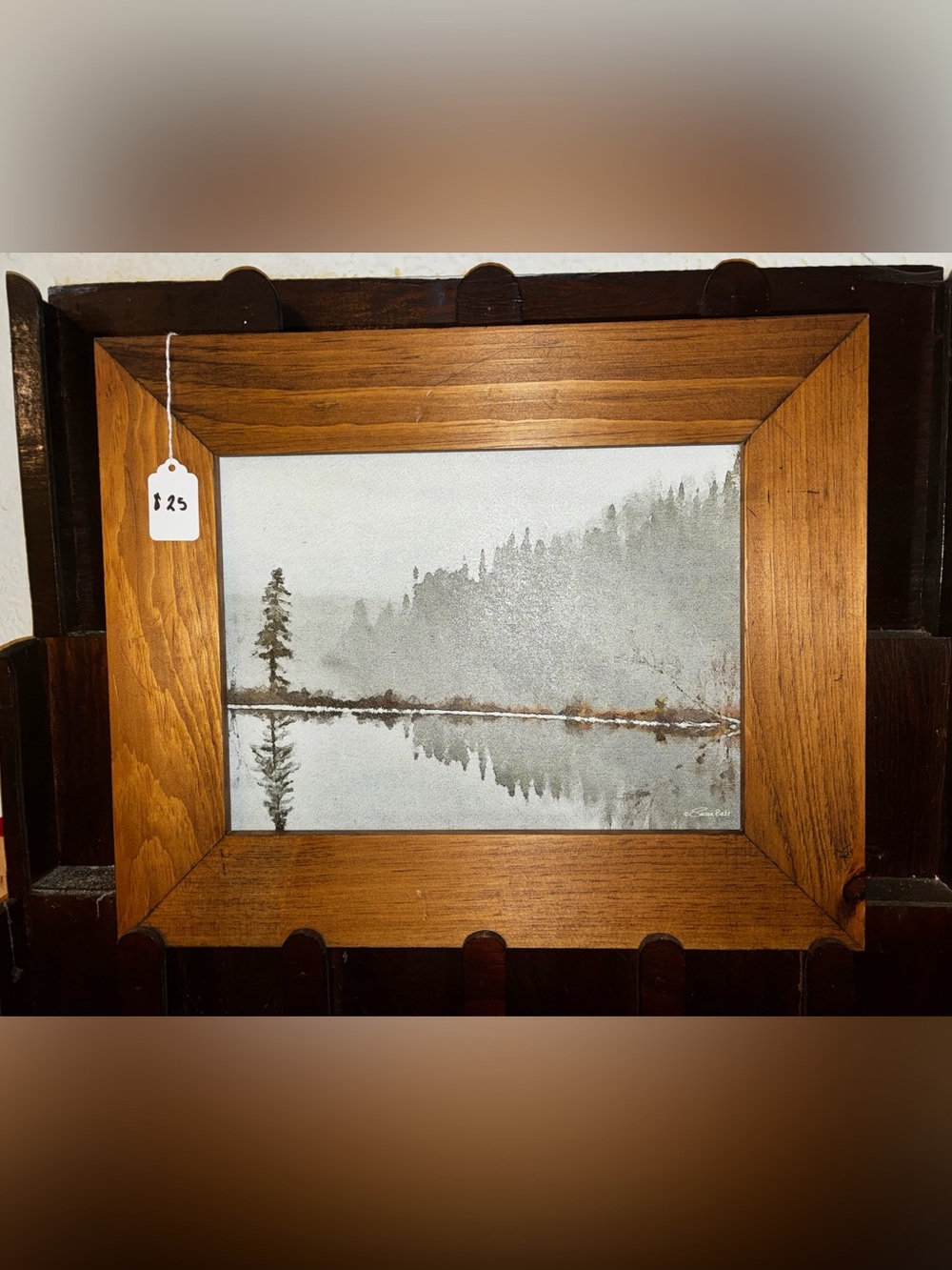 Misty Forest Landscape by Susan Ball Framed Art Print